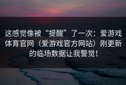 这感觉像被“提醒”了一次：爱游戏体育官网（爱游戏官方网站）刚更新的临场数据让我警觉！