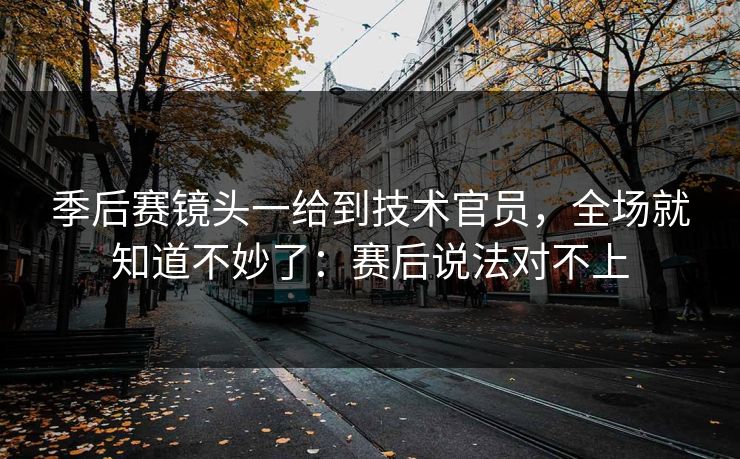 季后赛镜头一给到技术官员，全场就知道不妙了：赛后说法对不上